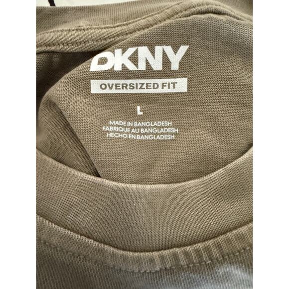 NWT DKNY Brown Short Sleeve Crew Neck Oversized T-Shirt Men's Size Large - Picture 4 of 5